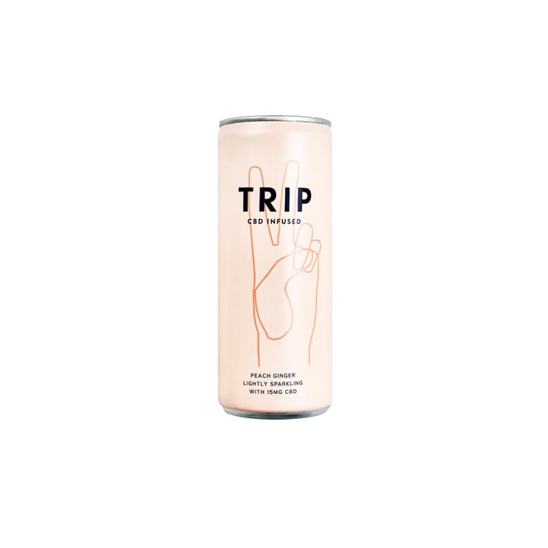 Buy 12 x TRIP 15mg CBD Infused Peach & Ginger Drink 250ml | Express Highs UK