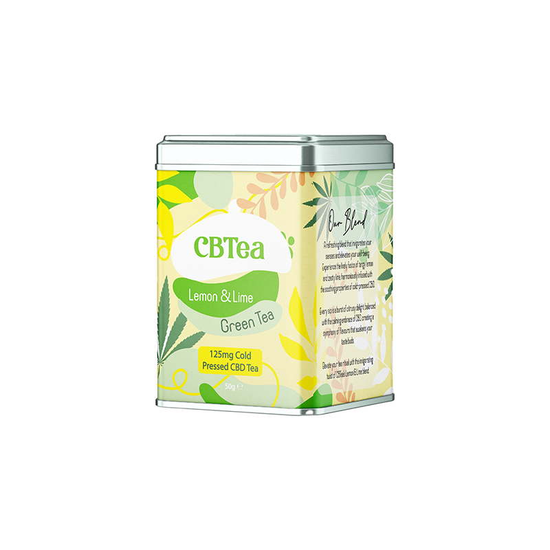 Buy CBTea 125mg Cold Pressed Full Spectrum CBD Lemon & Lime - 50g | Express Highs UK