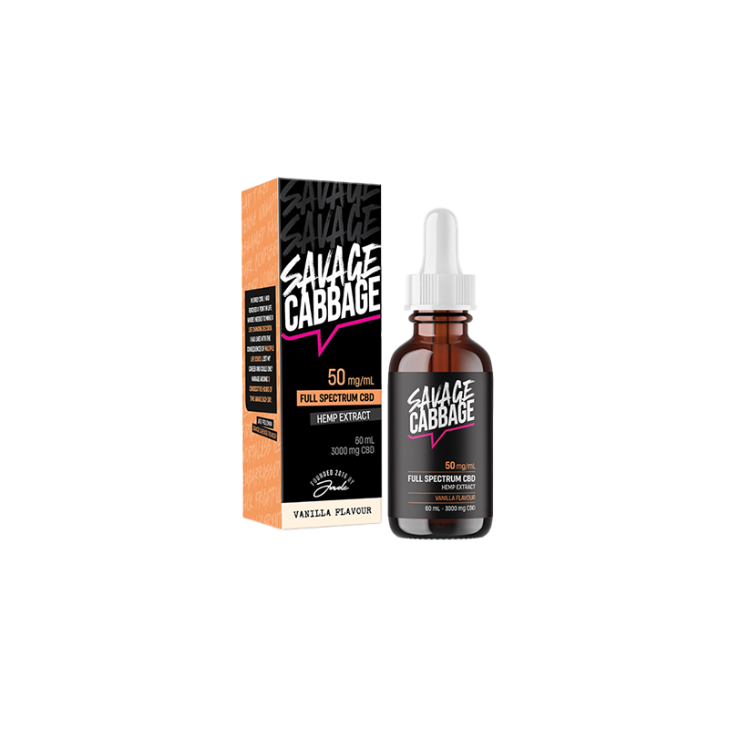 Buy Savage Cabbage 3000mg CBD Oil Vanilla 60ml | Express Highs UK