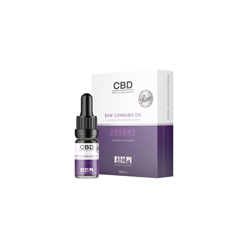 Buy CBD by British Cannabis 2000mg CBD Raw Cannabis Oil - 10ml | Express Highs UK