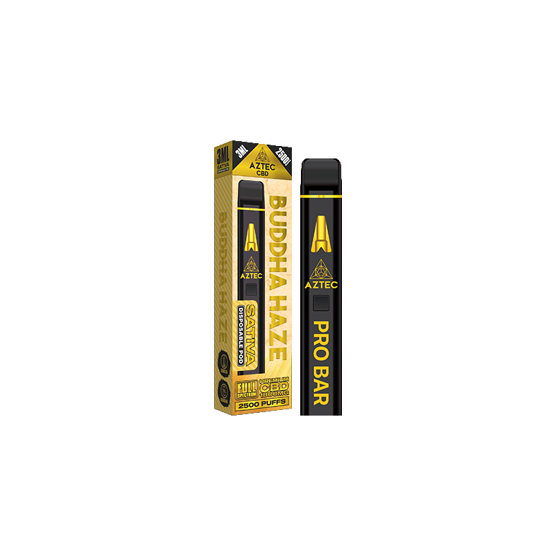 Buy Aztec CBD 1800mg Pro Bar CBD Disposable Vape Device 2500 Puffs | Express Highs UK