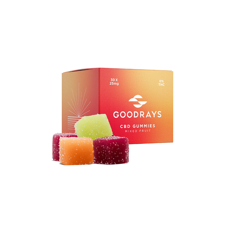 Buy Goodrays 750mg CBD Mixed Fruit Gummies - 30 Pieces | Express Highs UK