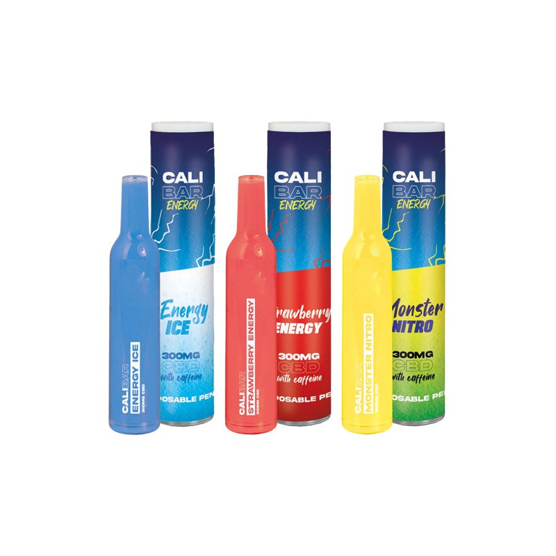 Buy CALI BAR ENERGY with Caffeine Full Spectrum 300mg CBD Vape Disposable | Express Highs UK