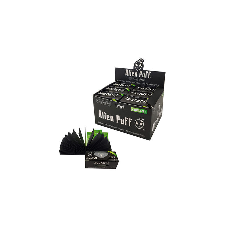 Buy Alien Puff Rolls and Roach 5mx44mm White Rice Paper 12 Rolls (HP129) | Express Highs UK