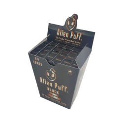 Buy 24 Alien Puff Black & Gold King Size Pre-Rolled Black Cones ( HP193AP ) | Express Highs UK