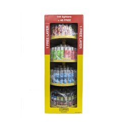 Buy Clipper CP11RH 4 Tier Display Carousel - 144 + 48 Mixed Design Lighters - CL3H122UKH | Express Highs UK