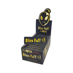 Buy 50 Alien Puff Black & Gold 1 1-4 Size Unbleached Brown Papers + Tips ( HP101 ) | Express Highs UK