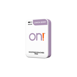 Buy 3mg On! Mini Regular Lemon Berry Nicotine Pouches - 20 Pouches | Express Highs UK