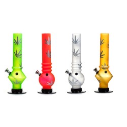 Buy 6 x Small Leaf Printed Acrylic Bong - FMP | Express Highs UK