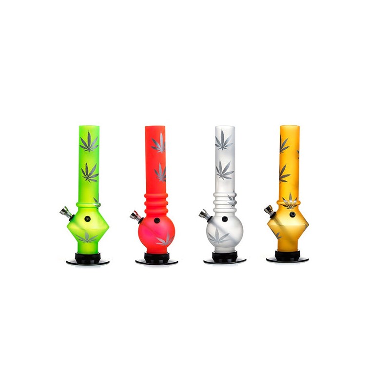 Buy 6 x Small Leaf Printed Acrylic Bong - FMP | Express Highs UK