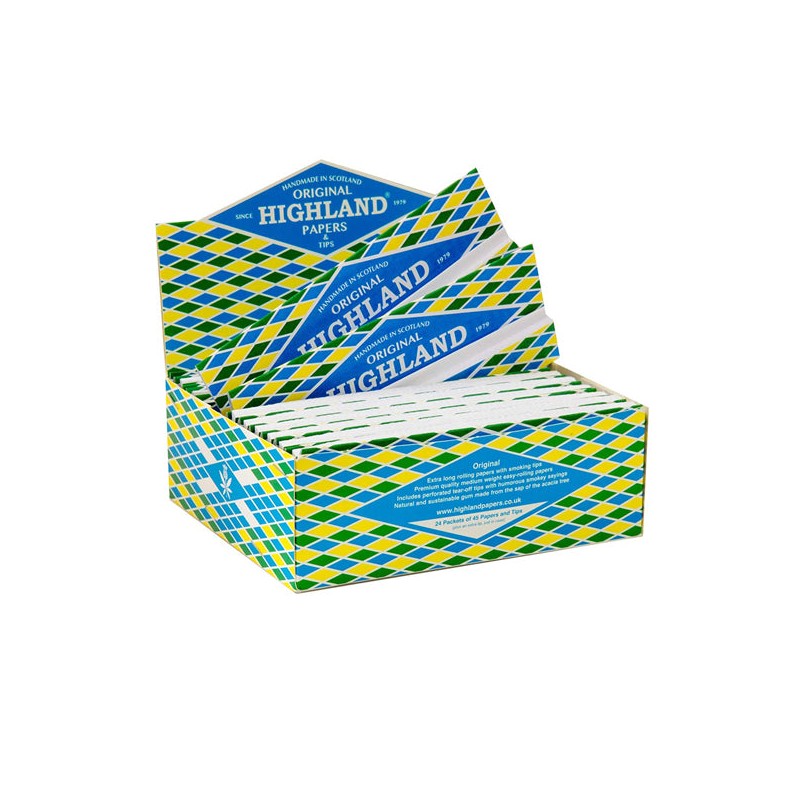 Buy 24 Highland Double Decadence King Size Rolling Papers & Tips | Express Highs UK