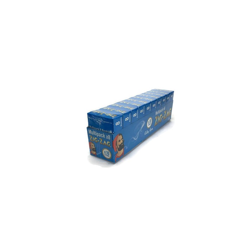 Buy 8 Booklet Zig-Zag Blue Regular Rolling Papers - Pack of 10 | Express Highs UK