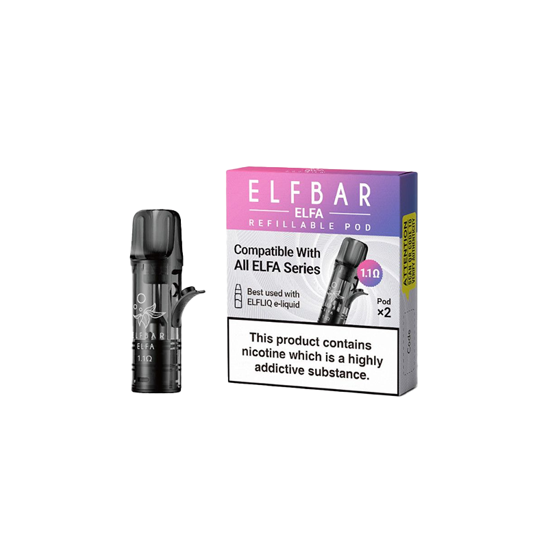 Buy Elf Bar ELFA Empty Refillable Pods 2ml - 2 pcs | Express Highs UK