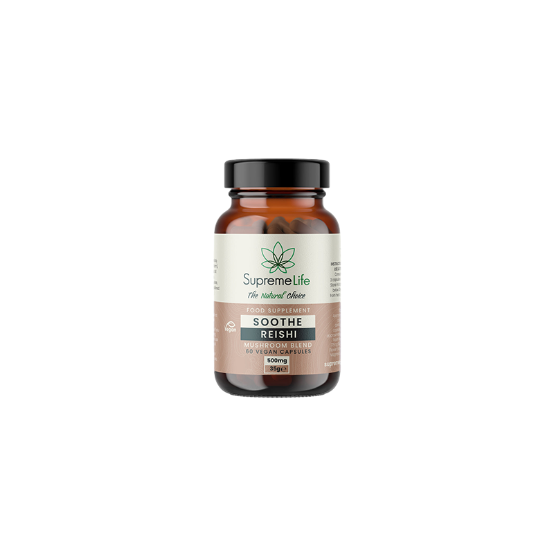 Buy Supreme Life 500mg Soothe Reishi Vegan Capsules  - 60 Capsules | Express Highs UK