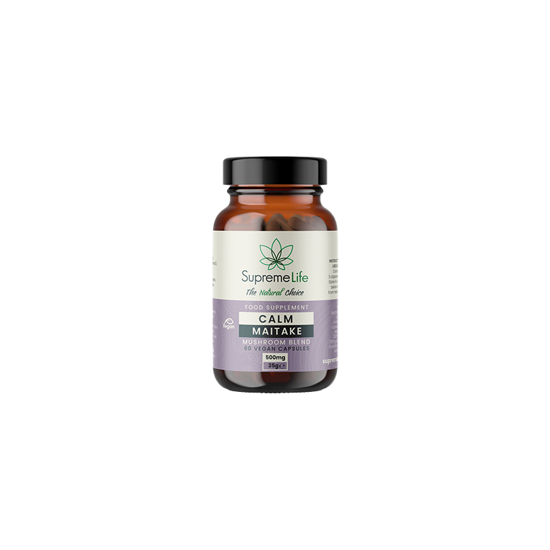 Buy Supreme Life 500mg Calm Maitake Vegan Capsules  - 60 Capsules | Express Highs UK