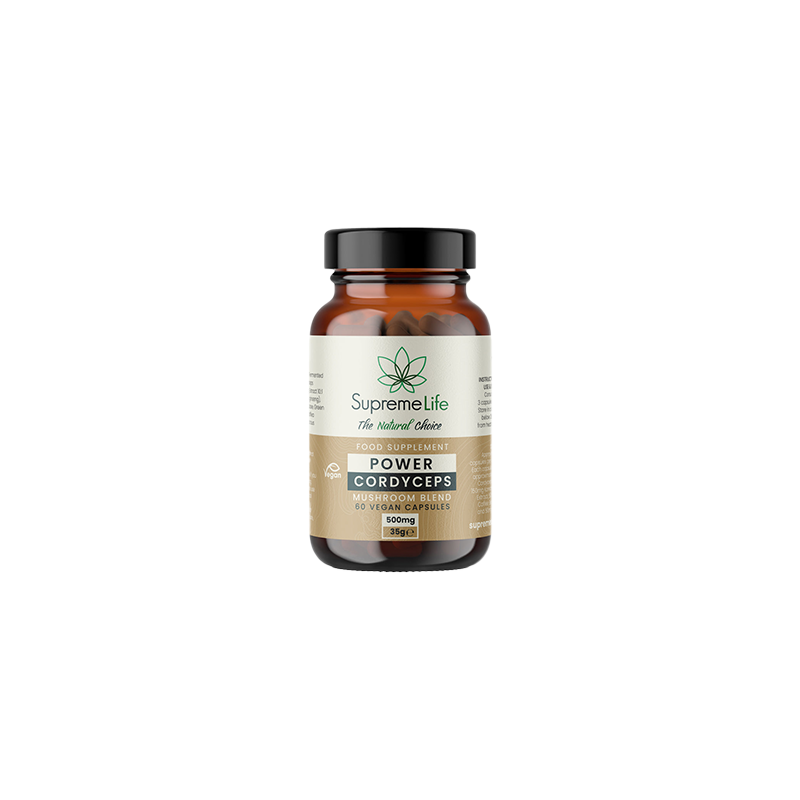 Buy Supreme Life 500mg Power Cordyceps Vegan Capsules  - 60 Capsules | Express Highs UK