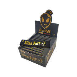 Buy 33 Alien Puff Black & Gold King Size Unbleached Brown Rolling Papers + Tips ( HP103 ) | Express Highs UK